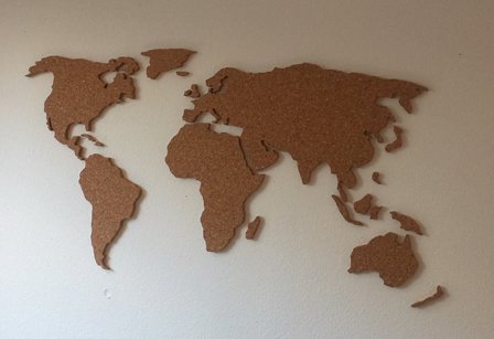 Kurk wereldkaart Prikbord -