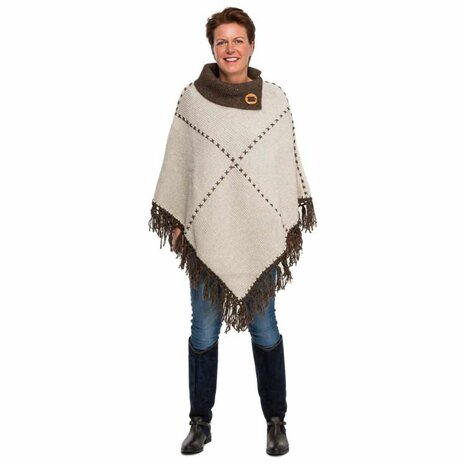 Poncho-gebreid